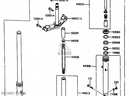 FRONT FORK - ZL600A1 1986 EUROPE WG / KPH
