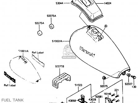 FUEL TANK - ZL600A1 1986 EUROPE WG / KPH