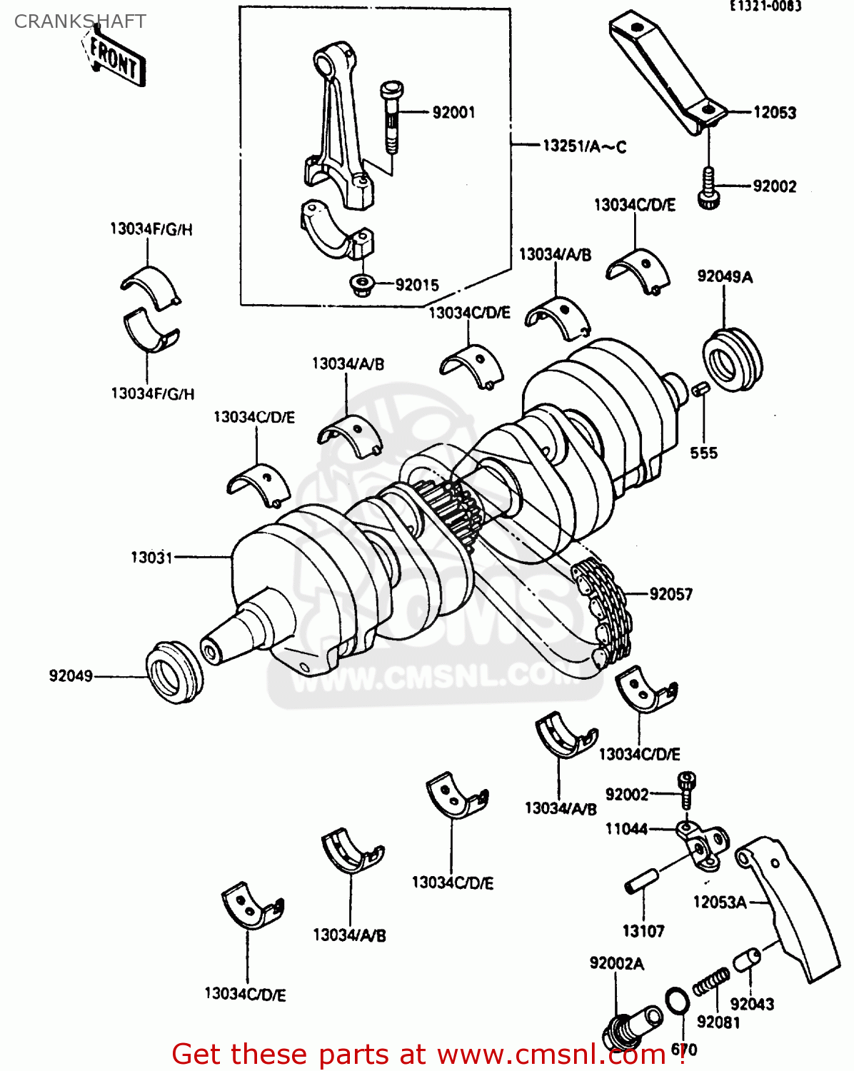 CRANKSHAFT ZL600A2 1987 EUROPE WG ST / KPH
