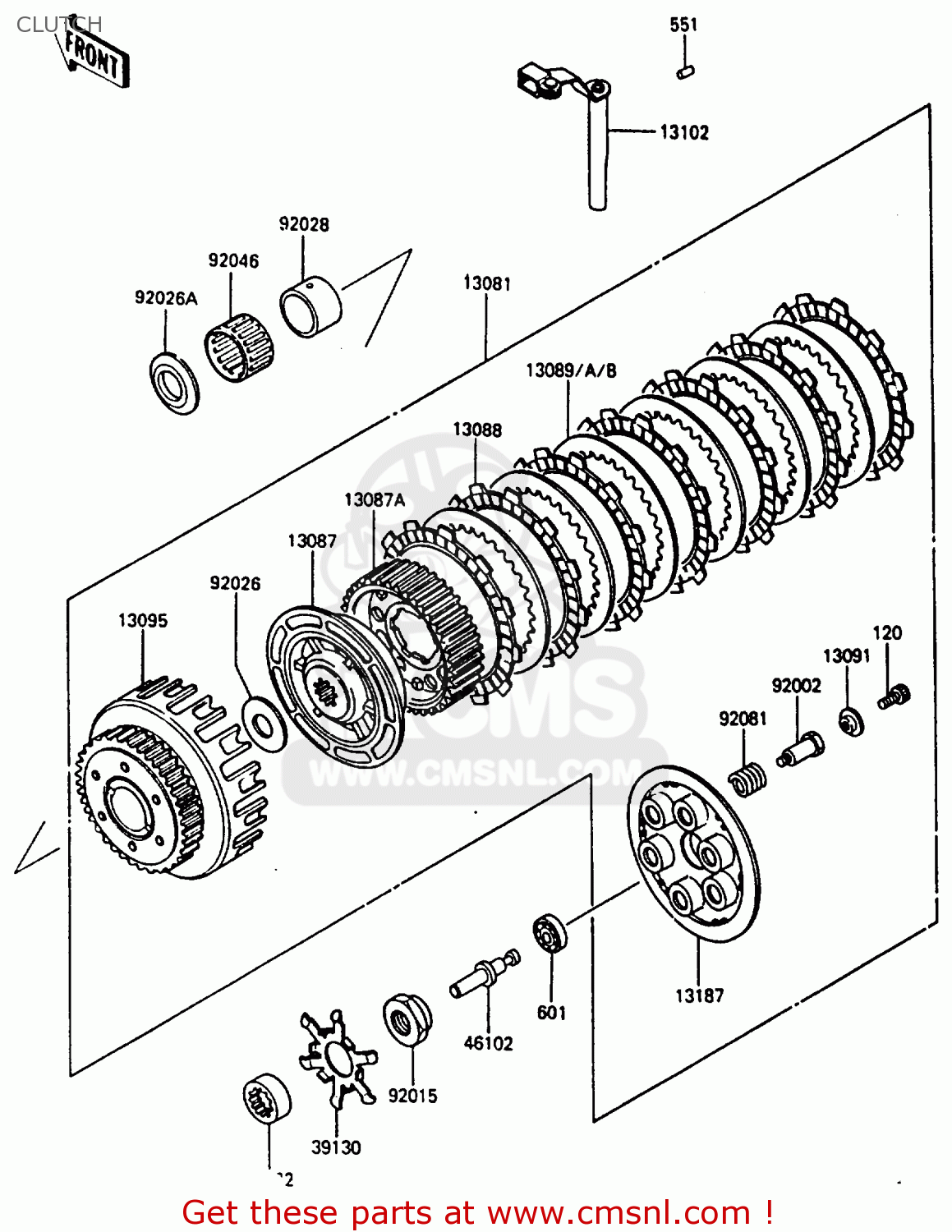 CLUTCH ZL600A2 1987 EUROPE WG ST / KPH