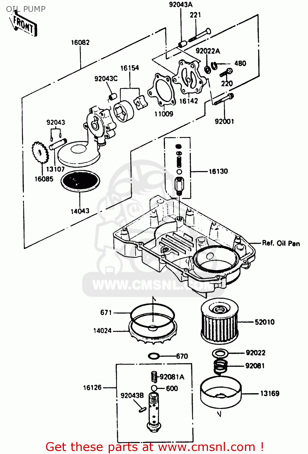 OIL PUMP ZL600A2 1987 EUROPE WG ST / KPH