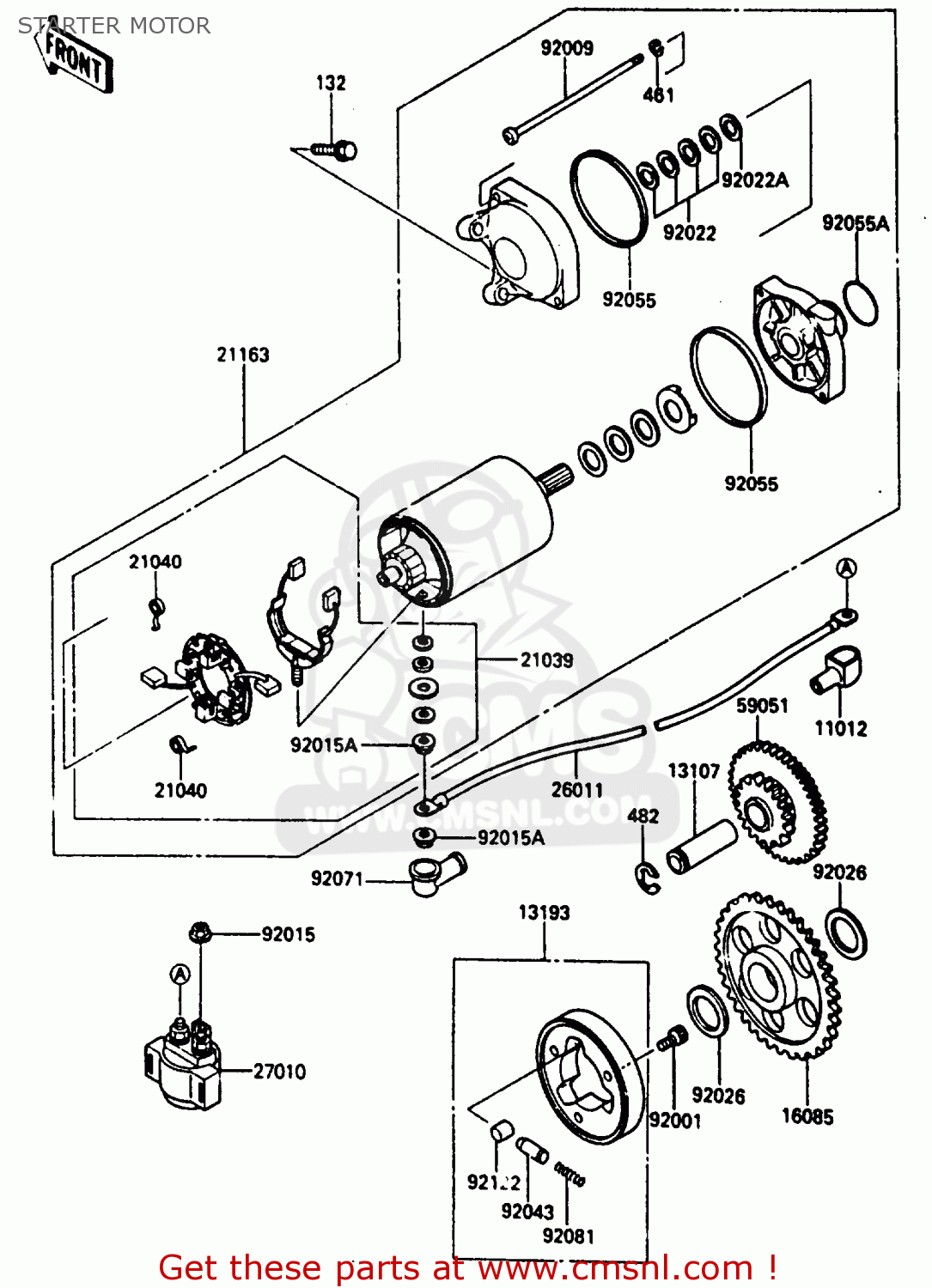 STARTER MOTOR ZL600A2 1987 EUROPE WG ST / KPH