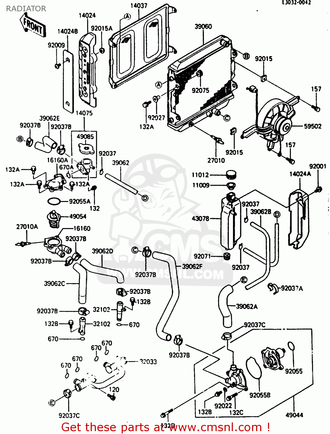 RADIATOR ZL600A2 1987 EUROPE WG ST / KPH