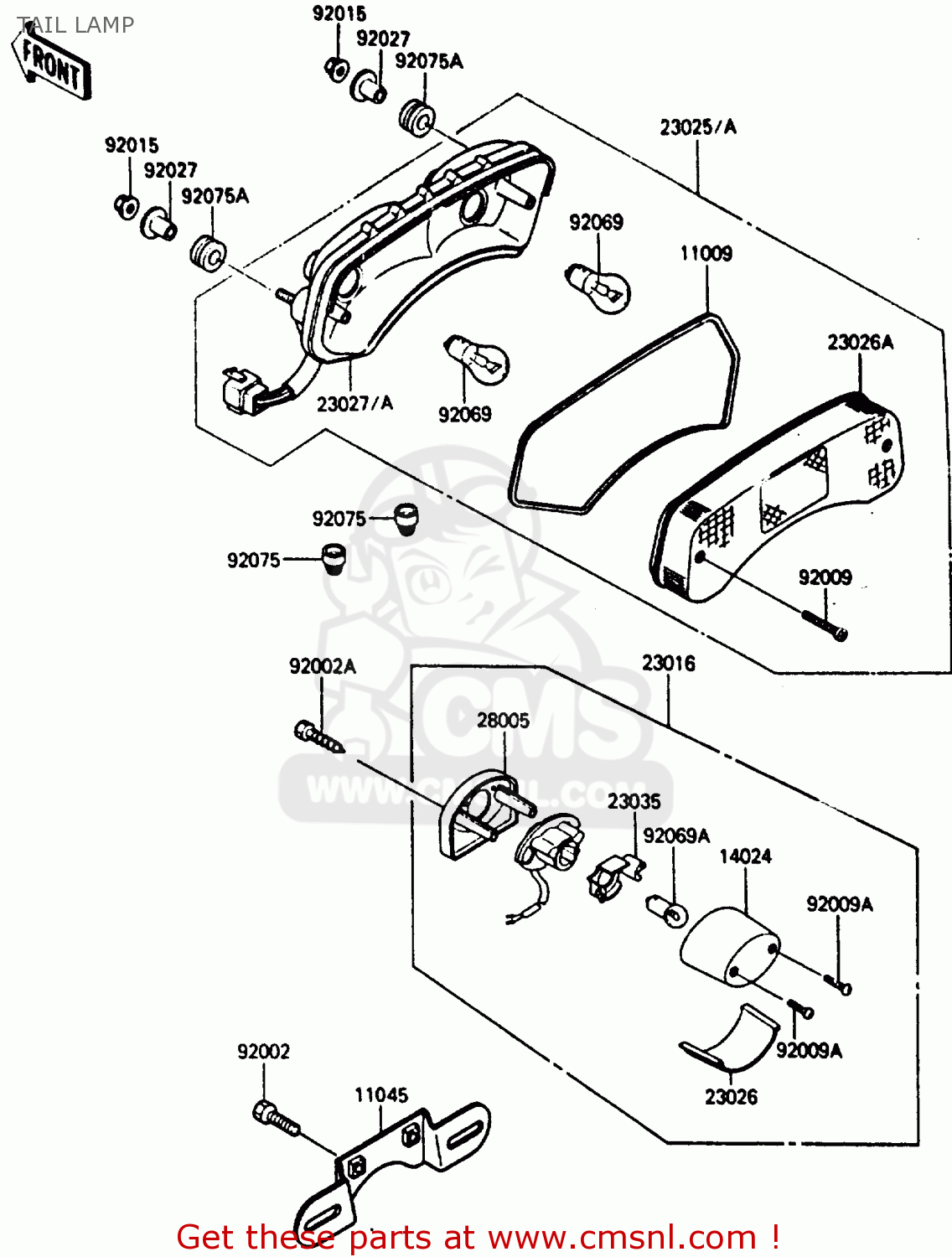 TAIL LAMP ZL600A2 1987 EUROPE WG ST / KPH