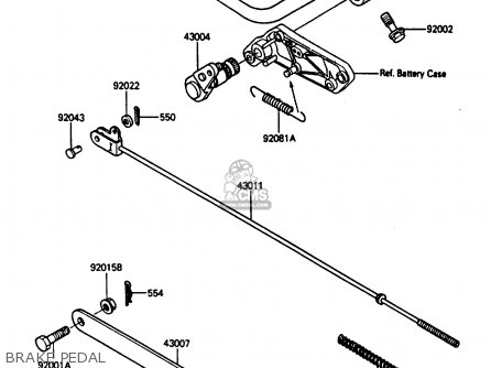 BRAKE PEDAL - ZL600A2 1987 EUROPE WG ST / KPH