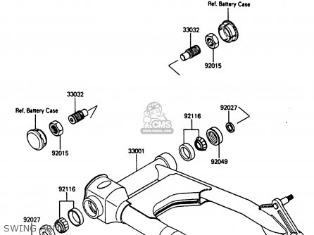 SWING ARM - ZL600A2 1987 EUROPE WG ST / KPH