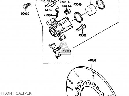 FRONT CALIPER - ZL600A2 1987 EUROPE WG ST / KPH