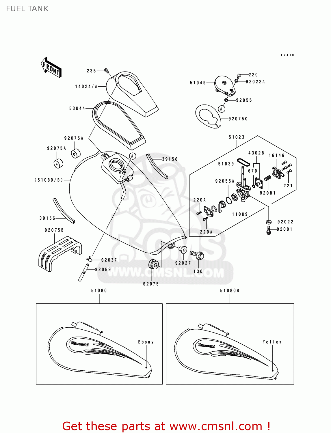 FUEL TANK ZL600B1 ELIMINATOR 600 1995 EU UK FR NL AR FG GR IT NR SD SP ST