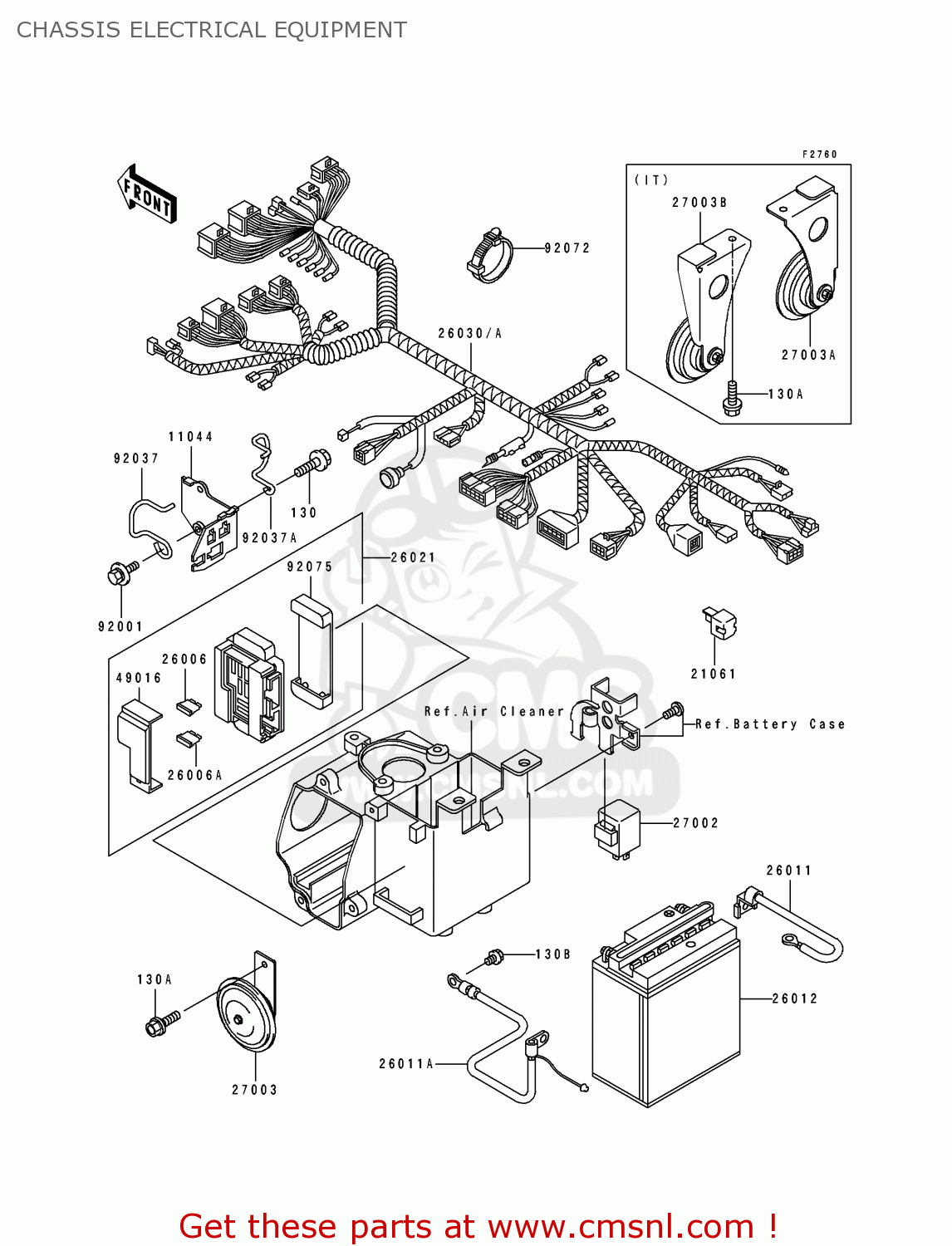 CHASSIS ELECTRICAL EQUIPMENT ZL600B1 ELIMINATOR 600 1995 EU UK FR NL AR FG GR IT NR SD SP ST