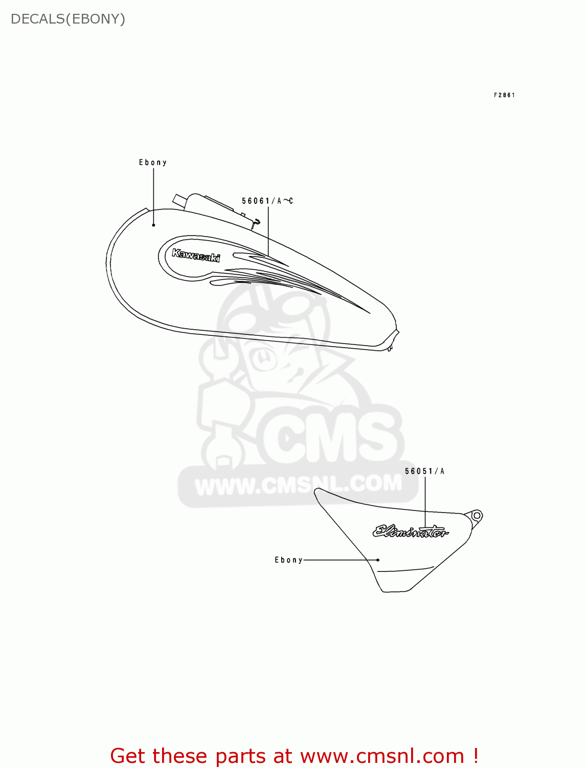 DECALS(EBONY) ZL600B1 ELIMINATOR 600 1995 EU UK FR NL AR FG GR IT NR SD SP ST