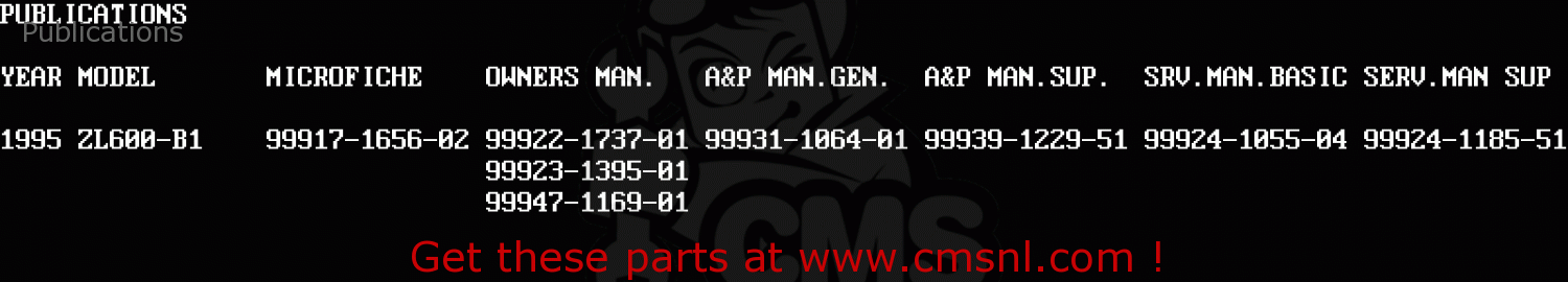 Publications ZL600B1 ELIMINATOR 600 1995 EU UK FR NL AR FG GR IT NR SD SP ST