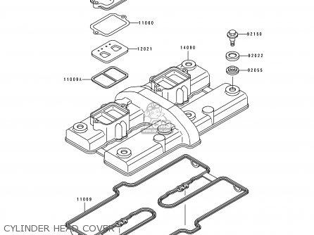 CYLINDER HEAD COVER - ZL600B1 ELIMINATOR 600 1995 EU UK FR NL AR FG GR IT NR SD SP ST
