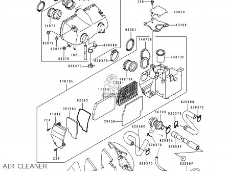 AIR CLEANER - ZL600B1 ELIMINATOR 600 1995 EU UK FR NL AR FG GR IT NR SD SP ST