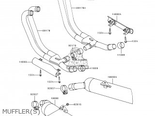 MUFFLER(S) - ZL600B1 ELIMINATOR 600 1995 EU UK FR NL AR FG GR IT NR SD SP ST