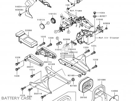 BATTERY CASE - ZL600B1 ELIMINATOR 600 1995 EU UK FR NL AR FG GR IT NR SD SP ST