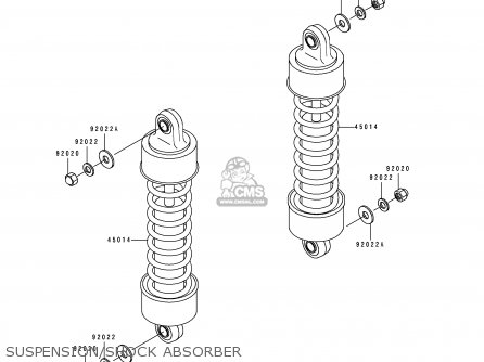 SUSPENSION/SHOCK ABSORBER - ZL600B1 ELIMINATOR 600 1995 EU UK FR NL AR FG GR IT NR SD SP ST