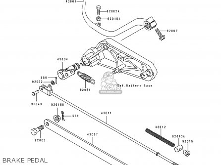 BRAKE PEDAL - ZL600B1 ELIMINATOR 600 1995 EU UK FR NL AR FG GR IT NR SD SP ST