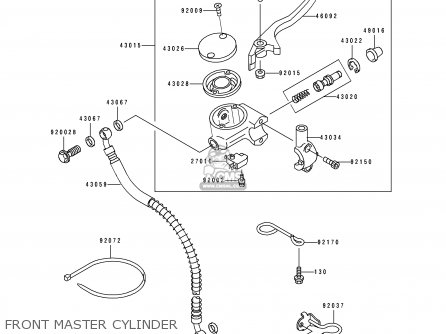 FRONT MASTER CYLINDER - ZL600B1 ELIMINATOR 600 1995 EU UK FR NL AR FG GR IT NR SD SP ST