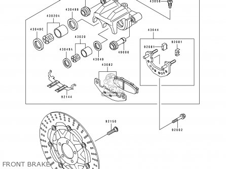 FRONT BRAKE - ZL600B1 ELIMINATOR 600 1995 EU UK FR NL AR FG GR IT NR SD SP ST