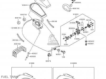 FUEL TANK - ZL600B1 ELIMINATOR 600 1995 EU UK FR NL AR FG GR IT NR SD SP ST