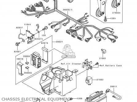 CHASSIS ELECTRICAL EQUIPMENT - ZL600B1 ELIMINATOR 600 1995 EU UK FR NL AR FG GR IT NR SD SP ST