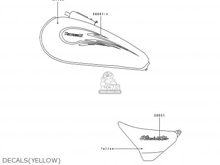 DECALS(YELLOW) - ZL600B1 ELIMINATOR 600 1995 EU UK FR NL AR FG GR IT NR SD SP ST