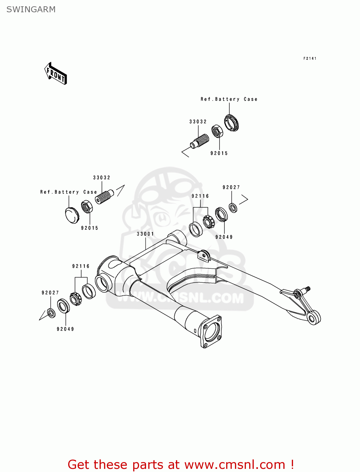 SWINGARM ZL600B2 ELIMINATOR 600 1996 USA CALIFORNIA