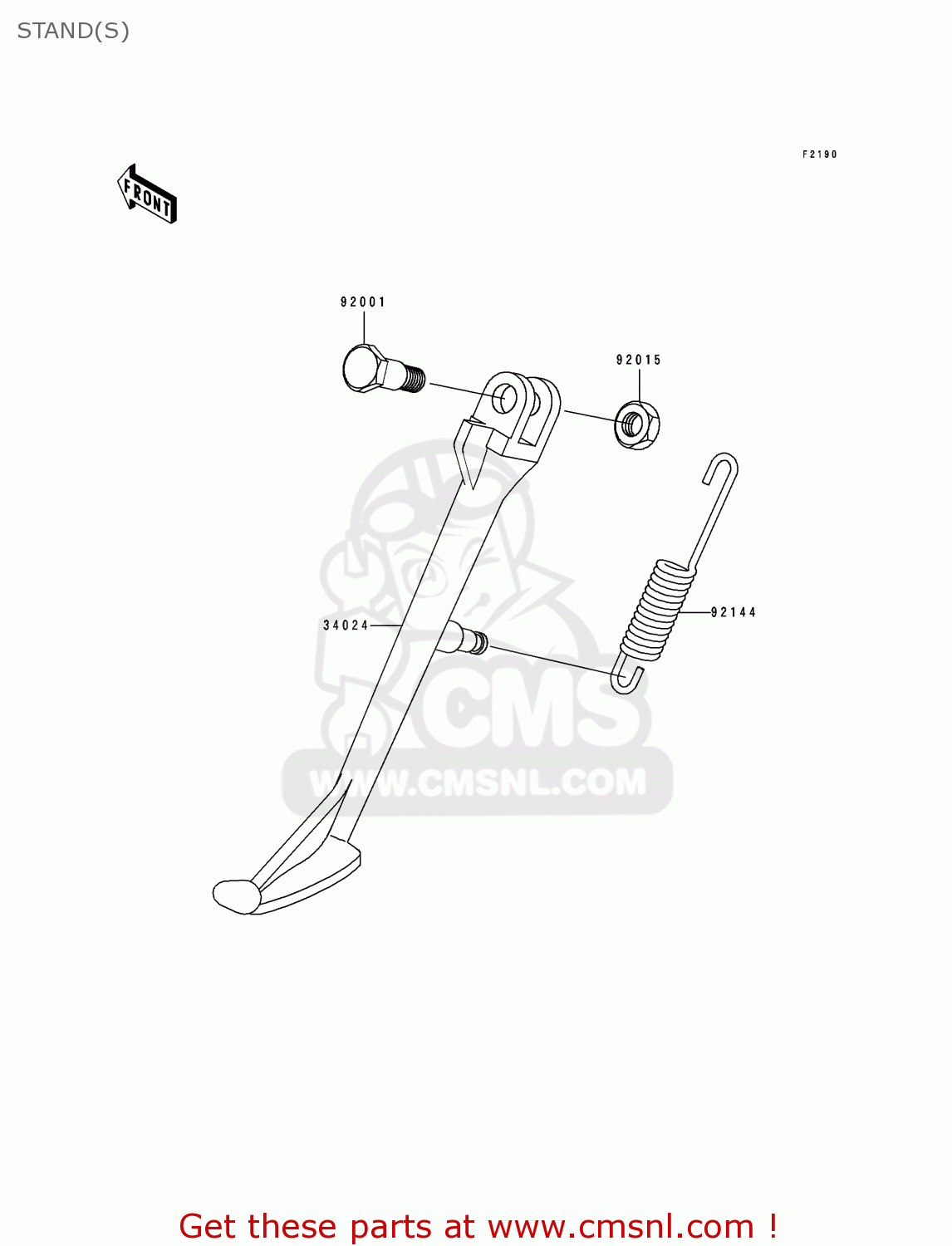 STAND(S) ZL600B2 ELIMINATOR 600 1996 USA CALIFORNIA