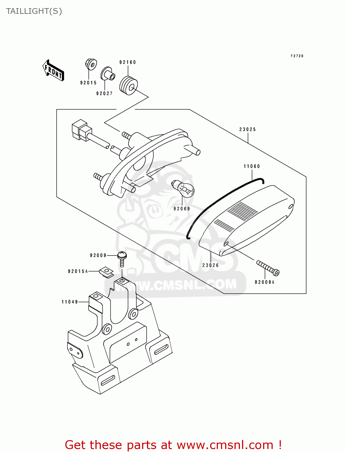 TAILLIGHT(S) ZL600B2 ELIMINATOR 600 1996 USA CALIFORNIA