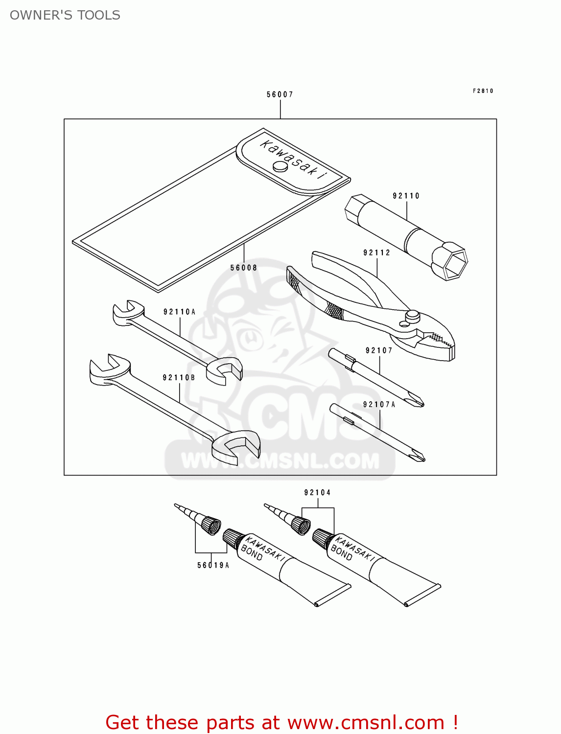 OWNER'S TOOLS ZL600B2 ELIMINATOR 600 1996 USA CALIFORNIA