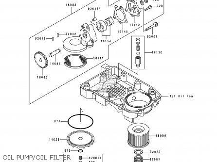 OIL PUMP/OIL FILTER - ZL600B2 ELIMINATOR 600 1996 USA CALIFORNIA