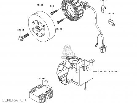 GENERATOR - ZL600B2 ELIMINATOR 600 1996 USA CALIFORNIA