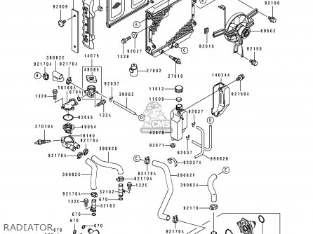 RADIATOR - ZL600B2 ELIMINATOR 600 1996 USA CALIFORNIA