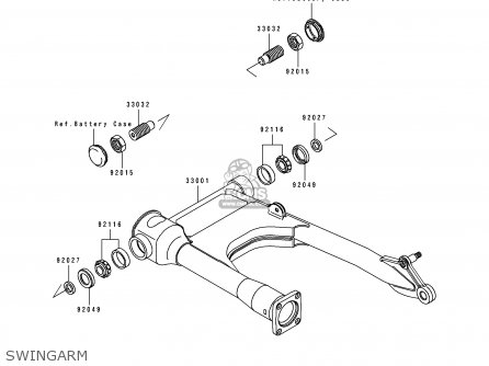 SWINGARM - ZL600B2 ELIMINATOR 600 1996 USA CALIFORNIA