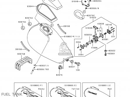 FUEL TANK - ZL600B2 ELIMINATOR 600 1996 USA CALIFORNIA