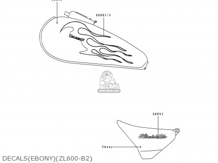 DECALS(EBONY)(ZL600-B2) - ZL600B2 ELIMINATOR 600 1996 USA CALIFORNIA