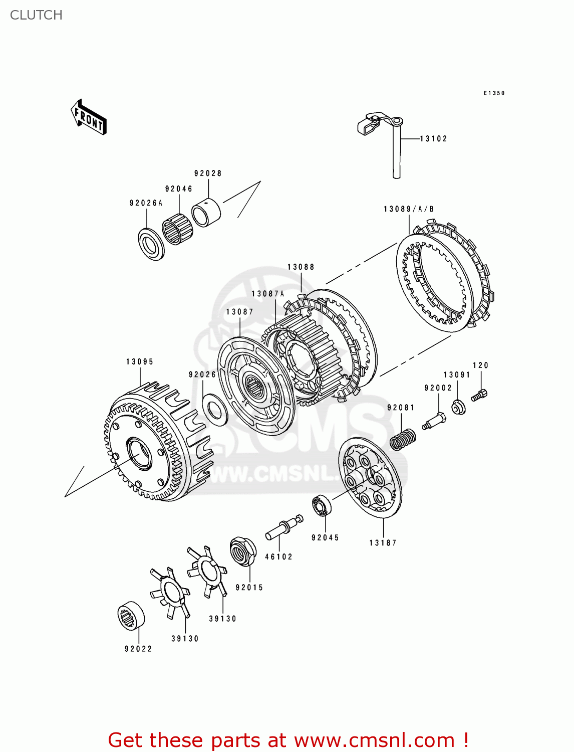 CLUTCH ZL600B3 ELIMINATOR 600 1997 USA CALIFORNIA