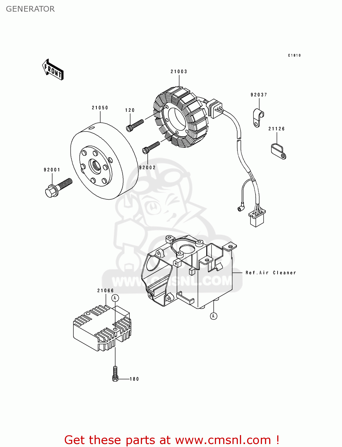 GENERATOR ZL600B3 ELIMINATOR 600 1997 USA CALIFORNIA