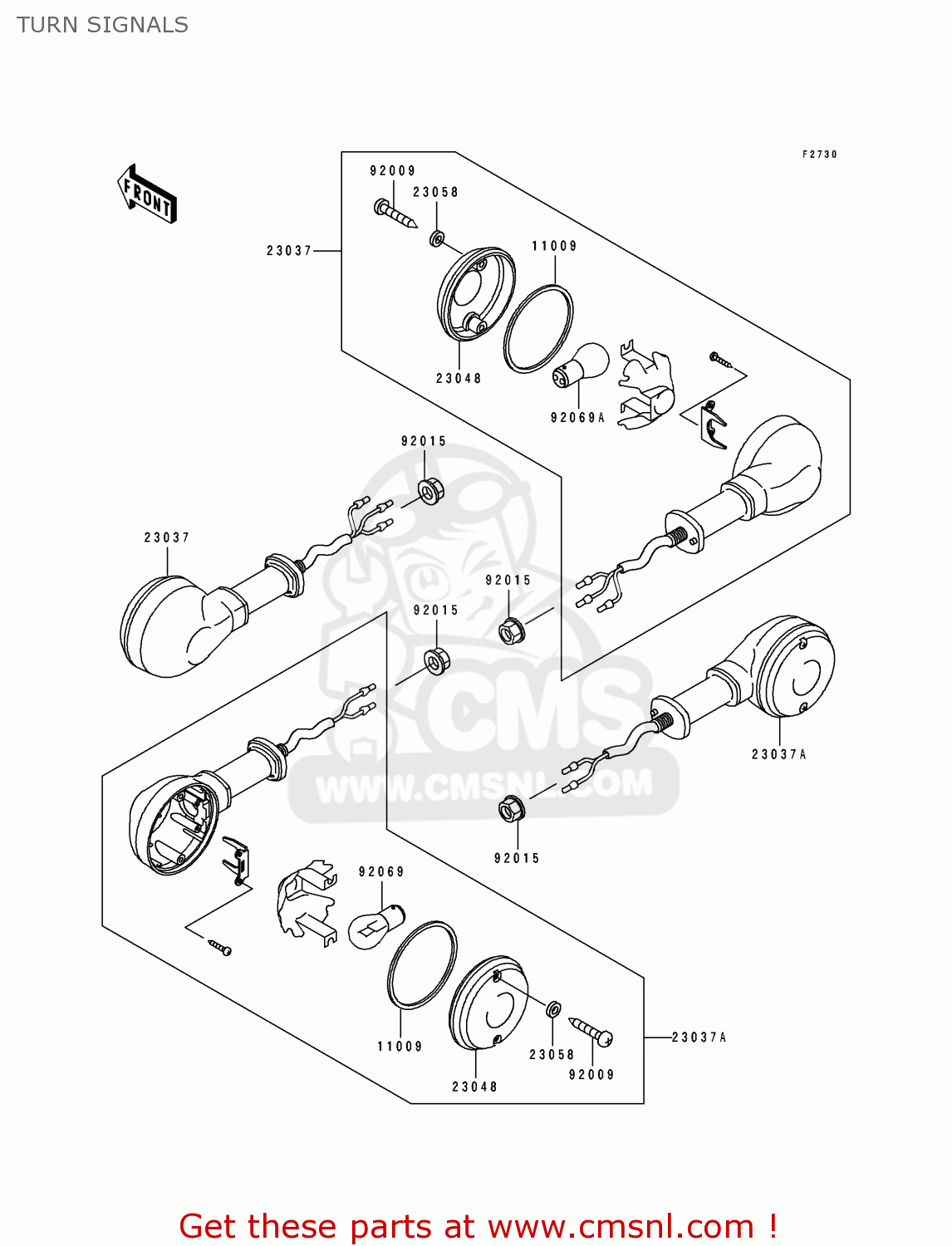 TURN SIGNALS ZL600B3 ELIMINATOR 600 1997 USA CALIFORNIA