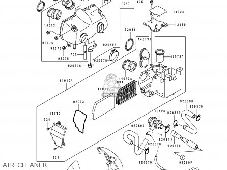AIR CLEANER - ZL600B3 ELIMINATOR 600 1997 USA CALIFORNIA