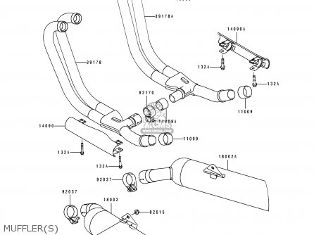 MUFFLER(S) - ZL600B3 ELIMINATOR 600 1997 USA CALIFORNIA