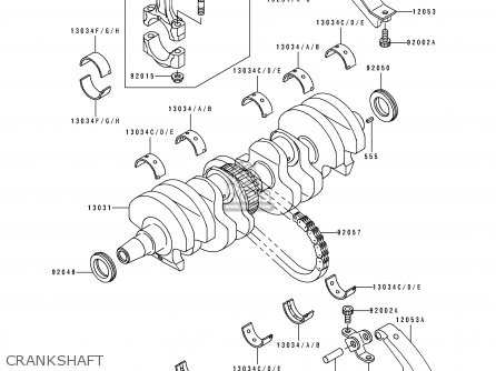 CRANKSHAFT - ZL600B3 ELIMINATOR 600 1997 USA CALIFORNIA