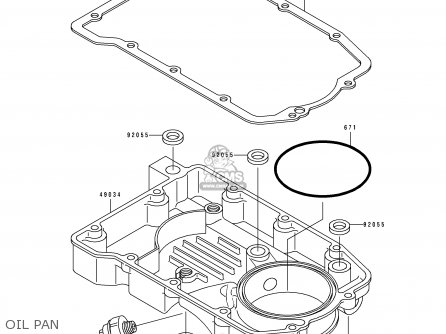 OIL PAN - ZL600B3 ELIMINATOR 600 1997 USA CALIFORNIA
