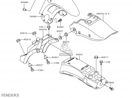 FENDERS - ZL600B3 ELIMINATOR 600 1997 USA CALIFORNIA