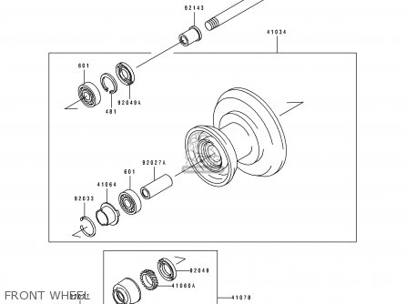 FRONT WHEEL - ZL600B3 ELIMINATOR 600 1997 USA CALIFORNIA
