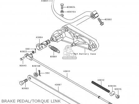 BRAKE PEDAL/TORQUE LINK - ZL600B3 ELIMINATOR 600 1997 USA CALIFORNIA