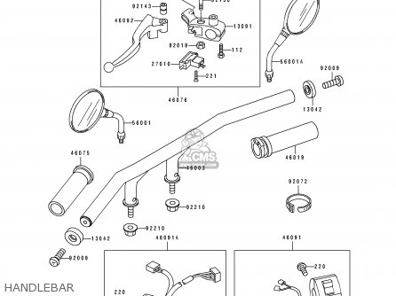 HANDLEBAR - ZL600B3 ELIMINATOR 600 1997 USA CALIFORNIA