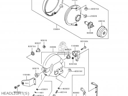 HEADLIGHT(S) - ZL600B3 ELIMINATOR 600 1997 USA CALIFORNIA