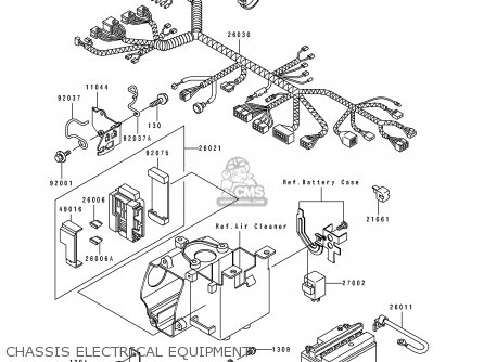 CHASSIS ELECTRICAL EQUIPMENT - ZL600B3 ELIMINATOR 600 1997 USA CALIFORNIA