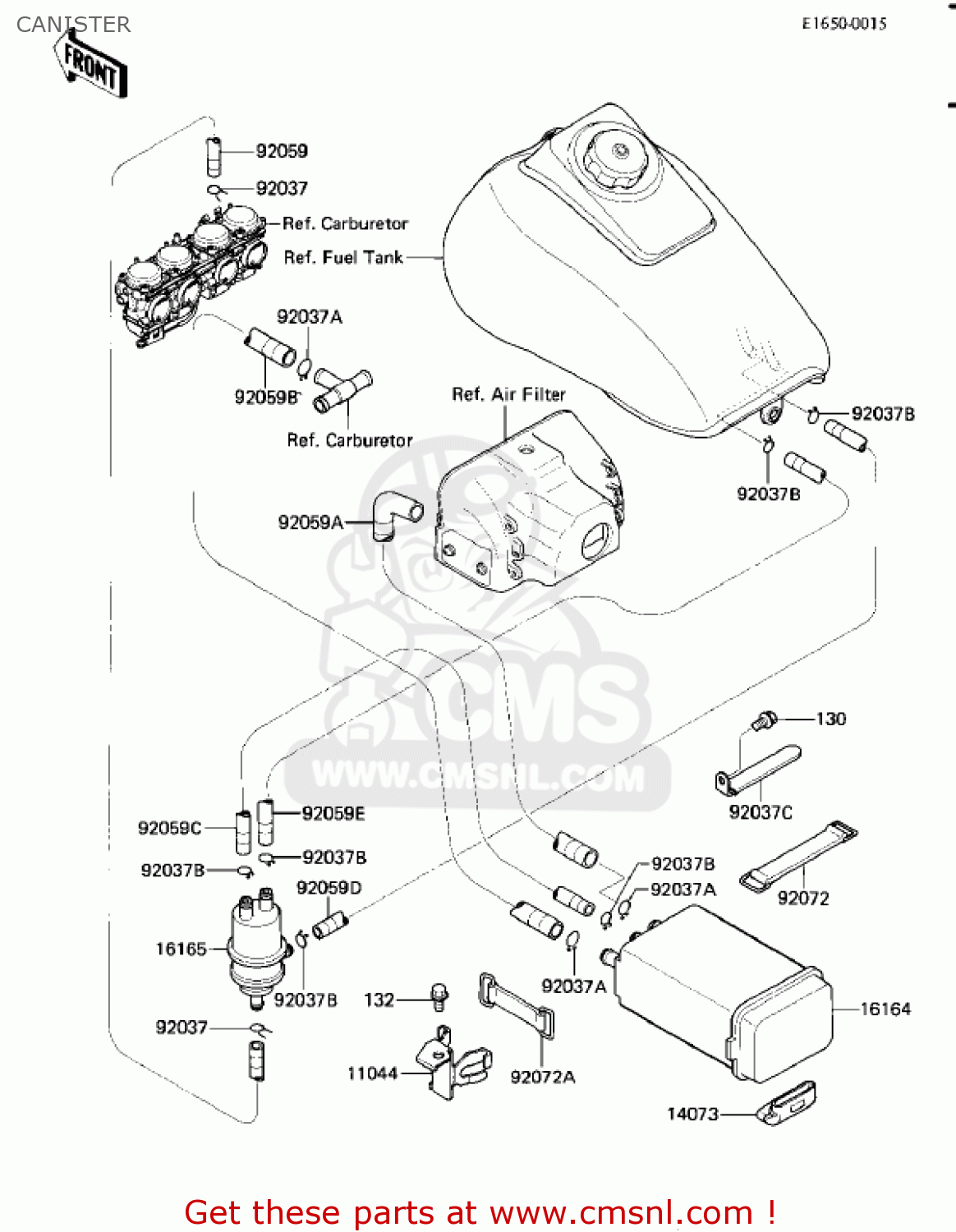 CANISTER ZL900A1 ELIMINATOR 1985 USA CALIFORNIA CANADA